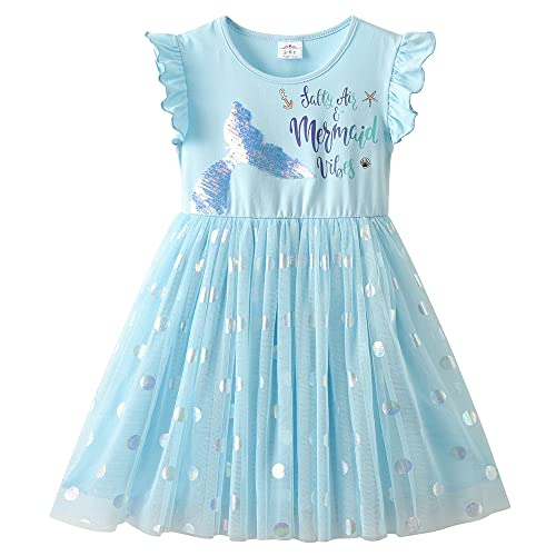 VIKITA Mädchen Kleider Sommerkleid Blume Baumwolle Lässige Kinderkleidung Gr.92-128 SH4107 3T von VIKITA