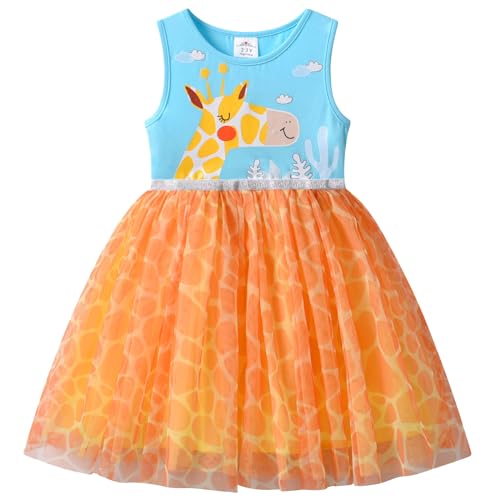 VIKITA Mädchen Kleider Sommerkleid Blume Baumwolle Lässige Kinderkleidung Gr.92-128 SH4878 7T von VIKITA