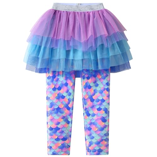 VIKITA Mädchen Leggings mit Rock Kinder Mädchen Meerjungfrau Hosen Röcke FS117A 2-3 Jahre von VIKITA