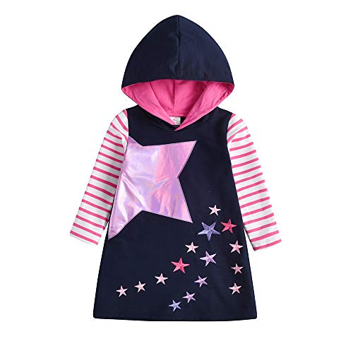 VIKITA Mädchen Sweatshirt Langarm Top Baumwolle Langarmshirt Herbst Winter Freizeit Star7220 3-4 Jahre von VIKITA