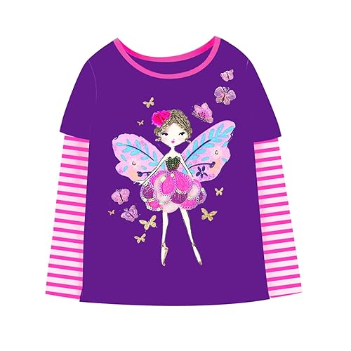 VIKITA Mädchen T-Shirt Langarm Top Winter Casual Kinder Kleidung L3115 2-3 Jahre von VIKITA