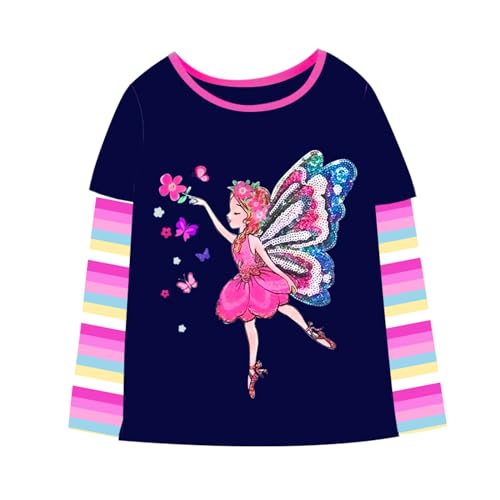 VIKITA Mädchen T-Shirt Langarm Top Winter Casual Kinder Kleidung L3116 2-3 Jahre von VIKITA