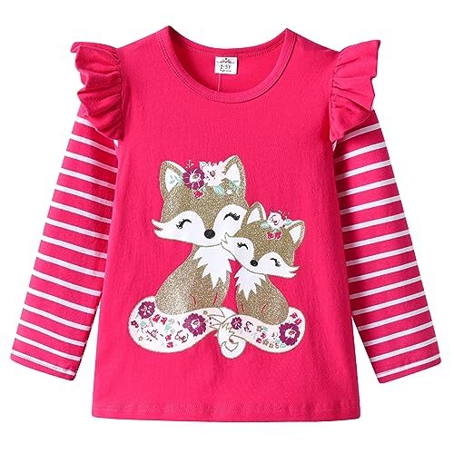 VIKITA Mädchen T-Shirt Langarm Top Winter Casual Kinder Kleidung L3955 11-12 Jahre von VIKITA