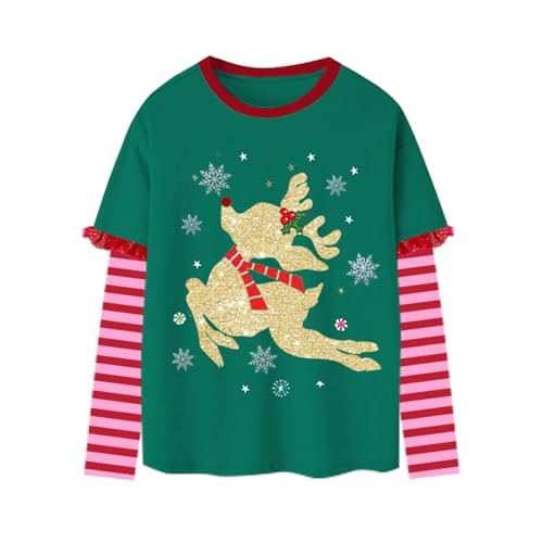 VIKITA Mädchen T-Shirt Langarm Top Winter Casual Kinder Kleidung L7110 4-5 Jahre von VIKITA