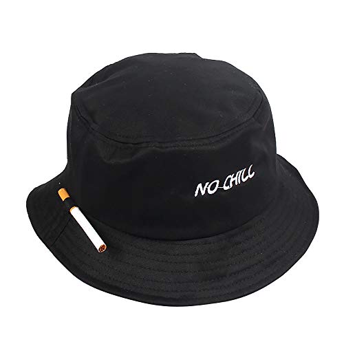 VIKMKM Bestickt Persönlichkeit Fischerhüte Bucket Hat Faltbar Anglerhut Freizeit Herren Damen, Baumwolle von VIKMKM