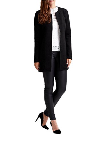 VILA CLOTHES Damen VINAJA New Long JKT Blazer, Schwarz (Black), 40 (Herstellergröße: L) von Izola