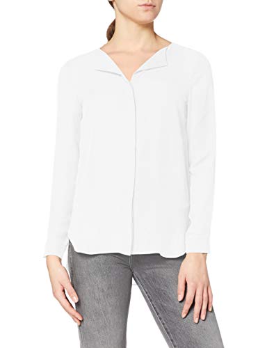 Vila Clothes Damen Bluse VILUCY L/S Shirt - NOOS 14044253, Einfarbig, Gr. 36 (Herstellergröße: S), Weiß (Snow White) von Vila