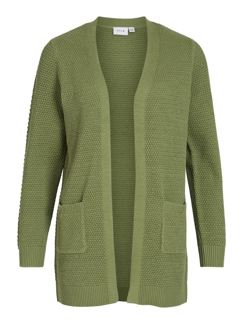 VILA - VIDALO L/S KNIT CARDIGAN- NOOS oil green - Gr. - S von VILA