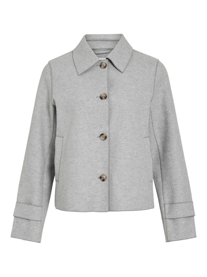 VILA - VIJUICE L/S SHORT JACKET - NOOS light grey melange - Gr. - 38 von VILA