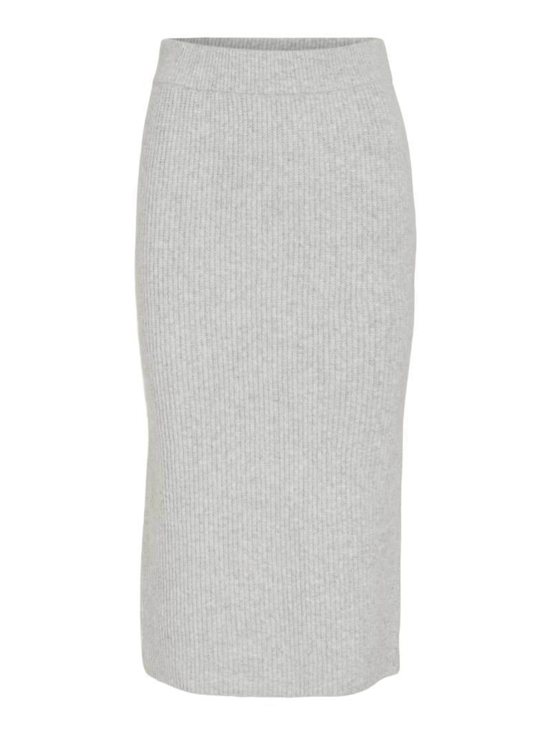 VILA - VIKACHEL KNIT PENCIL SKIRT/1 light grey melange - Gr. - L von VILA