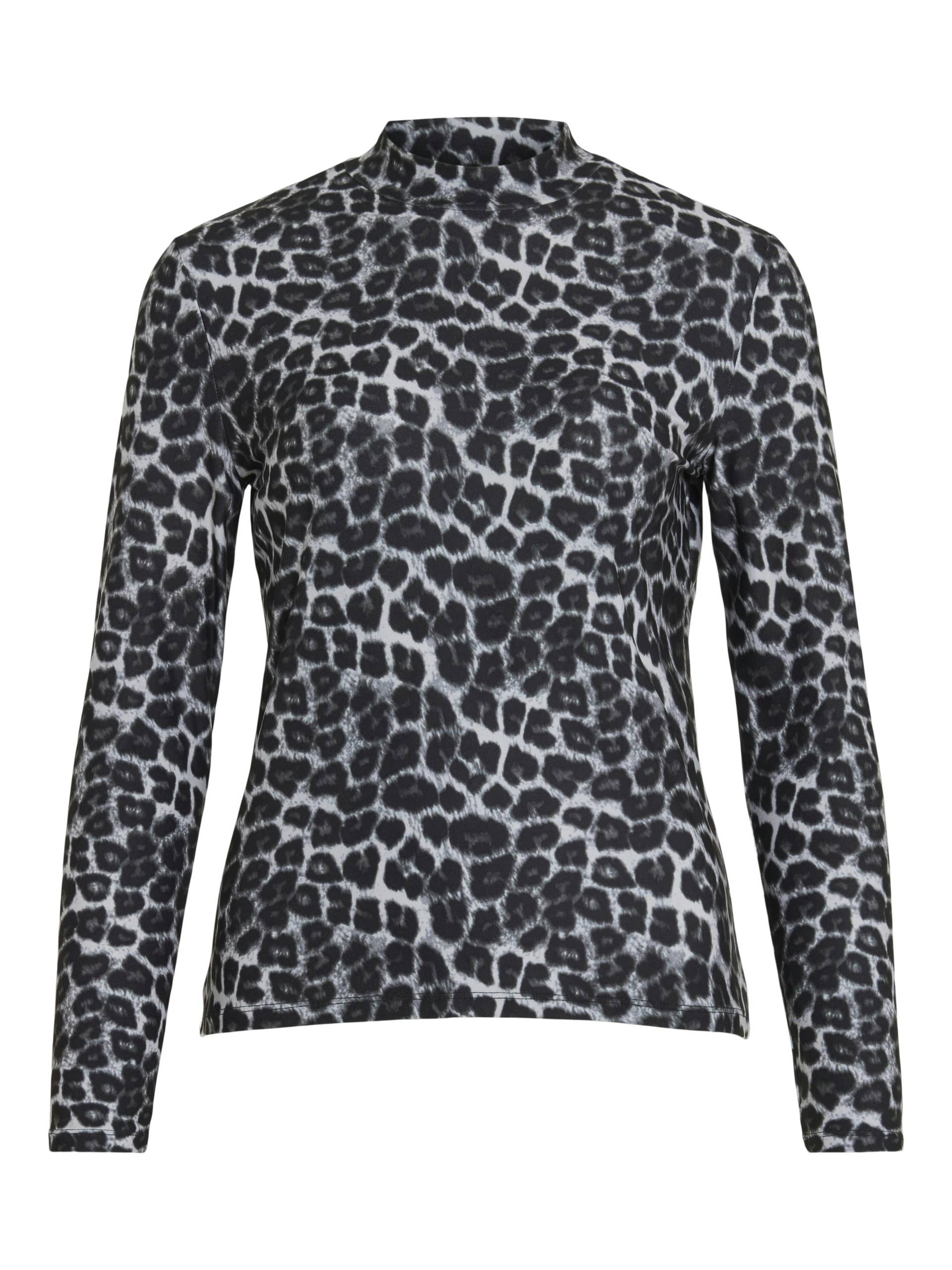 VILA - VILEOA L/S HIGH NECK TOP - NOOS glacier gray - Gr. - M von VILA