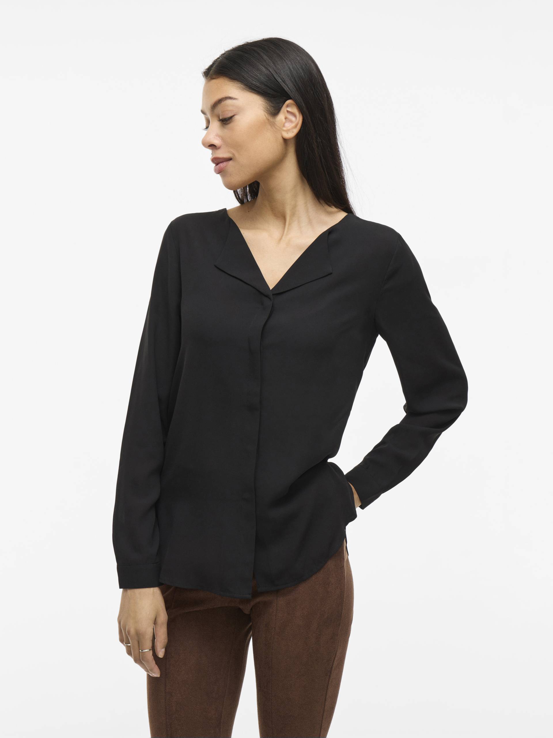 VILA - VILUCY L/S SHIRT - NOOS black - Gr. - XS von VILA