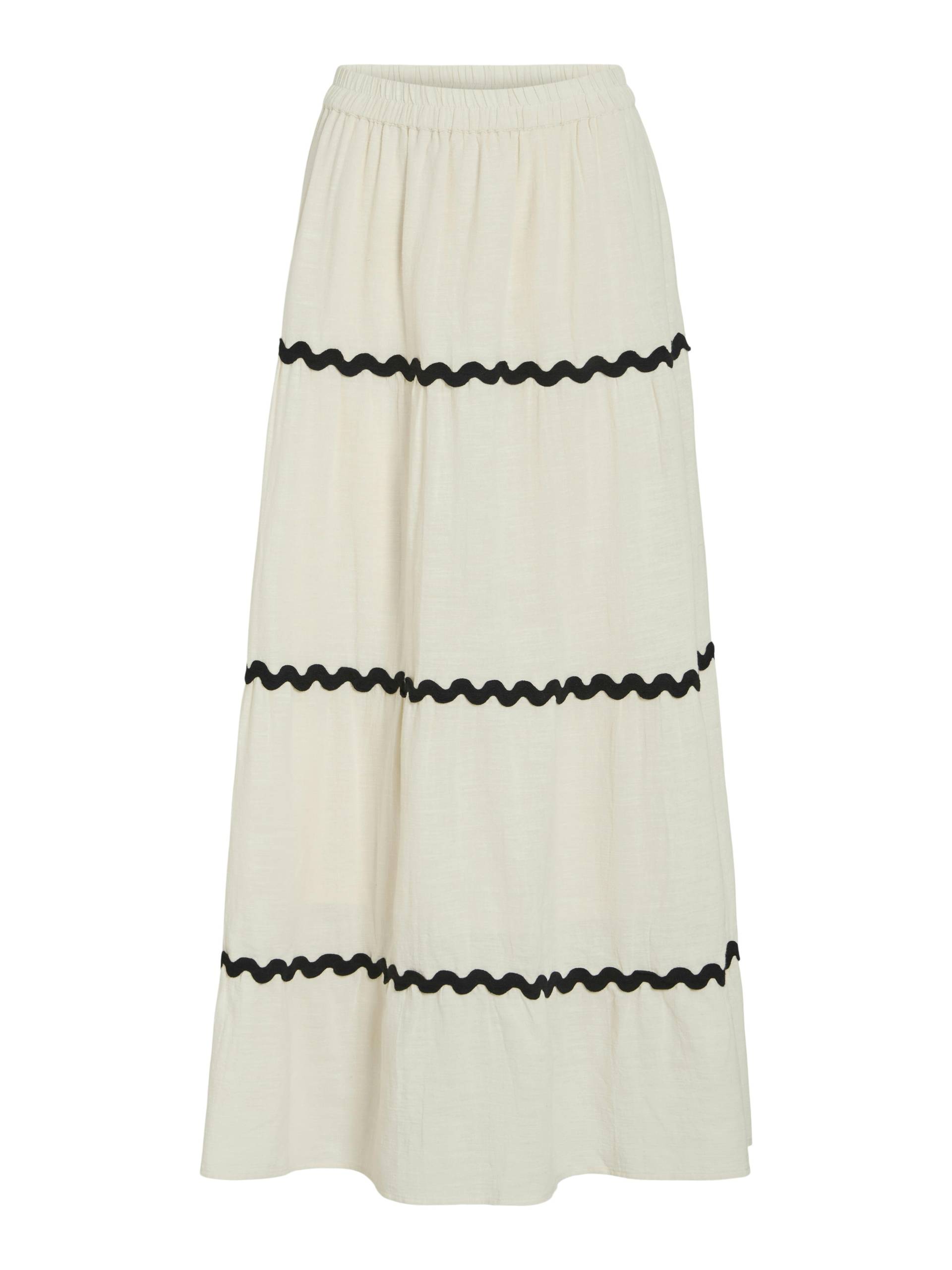 VILA - VIMANDA WAVY HW MAXI SKIRT/1 birch - Gr. - 36 von VILA