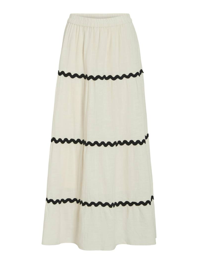 VILA - VIMANDA WAVY HW MAXI SKIRT/1 birch - Gr. - 36 von VILA