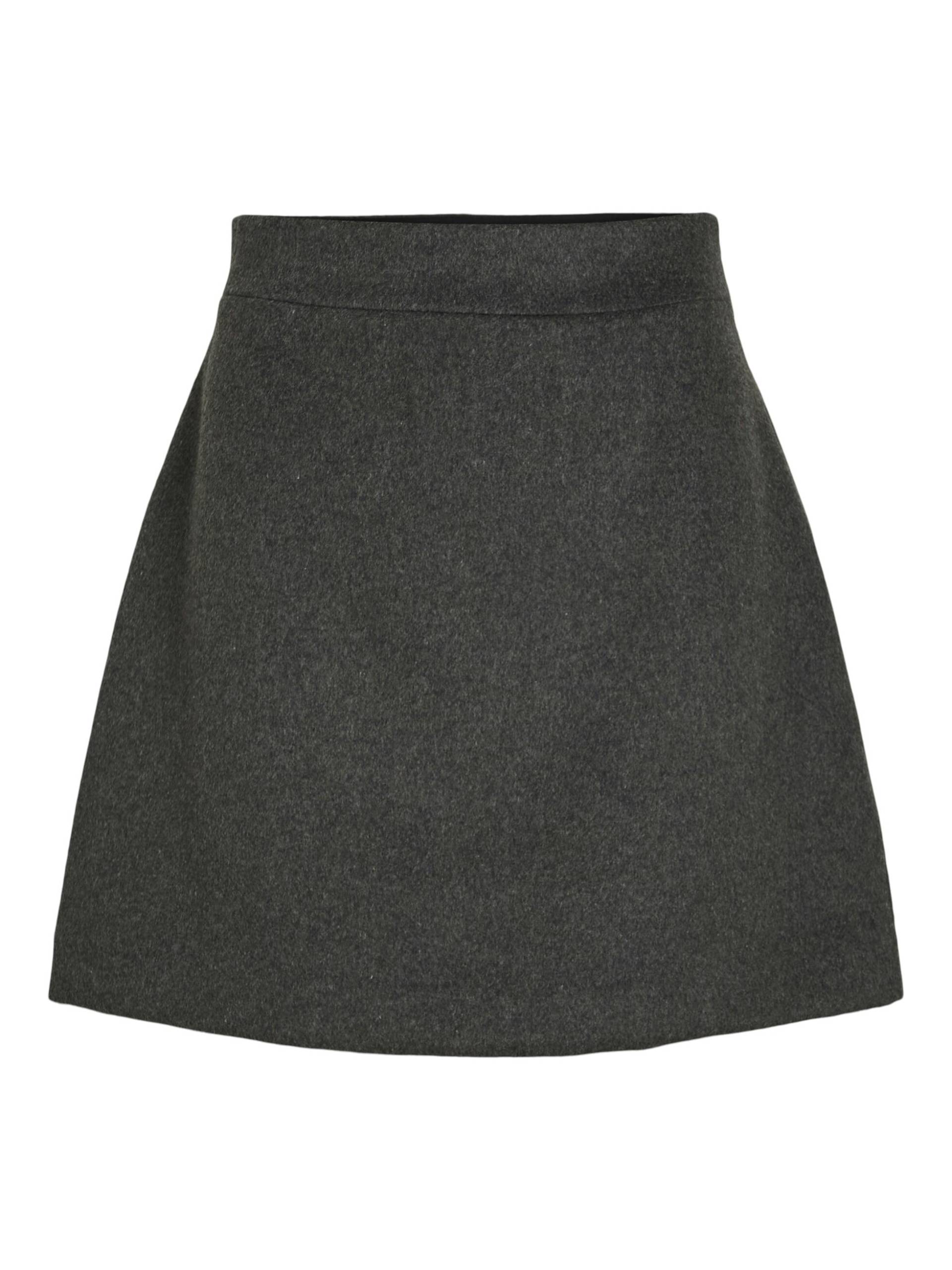 VILA - VIOCTO HW A-LINE TAILORED SKIRT dark grey melange - Gr. - 38 von VILA