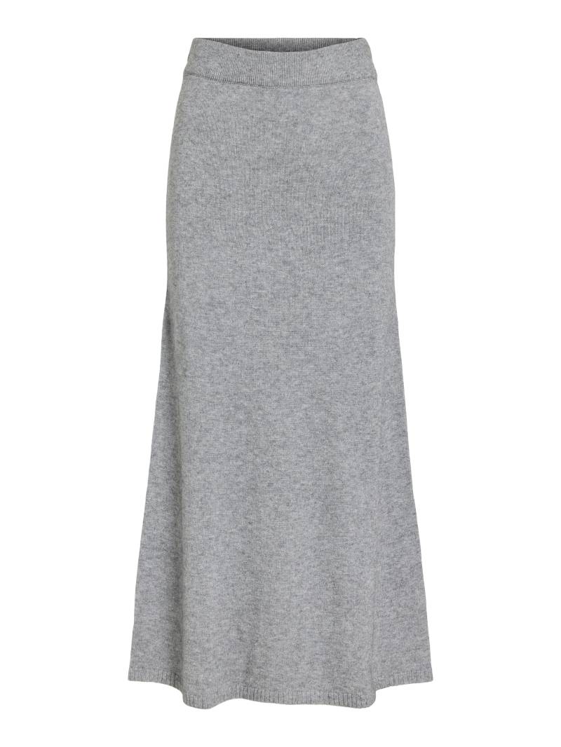 VILA - VIRIL ANKLE KNIT SKIRT - NOOS medium grey melange - Gr. - XS von VILA