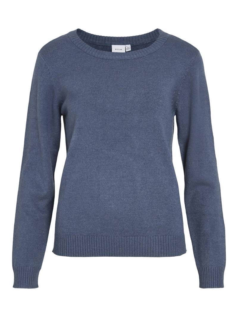 VILA - VIRIL O-NECK L/S KNIT TOP - NOOS vintage indigo - Gr. - XL von VILA