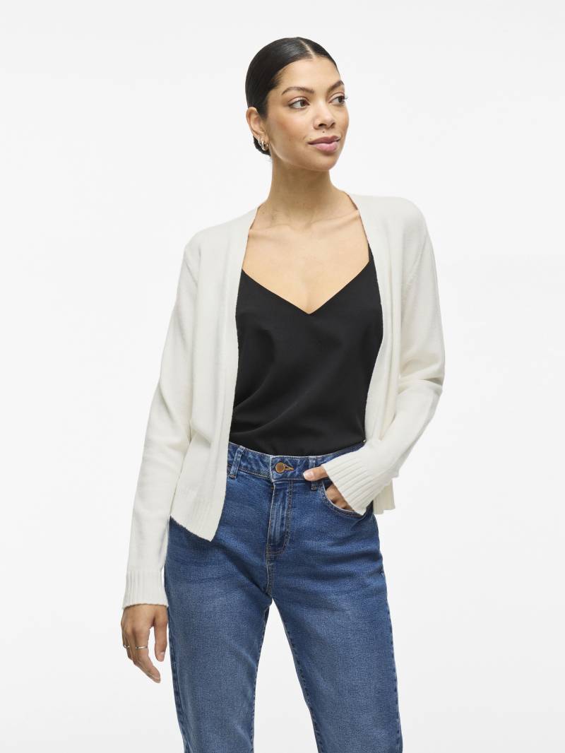 VILA - VIRIL SHORT L/S KNIT CARDIGAN-NOOS white alyssum - Gr. - XL von VILA