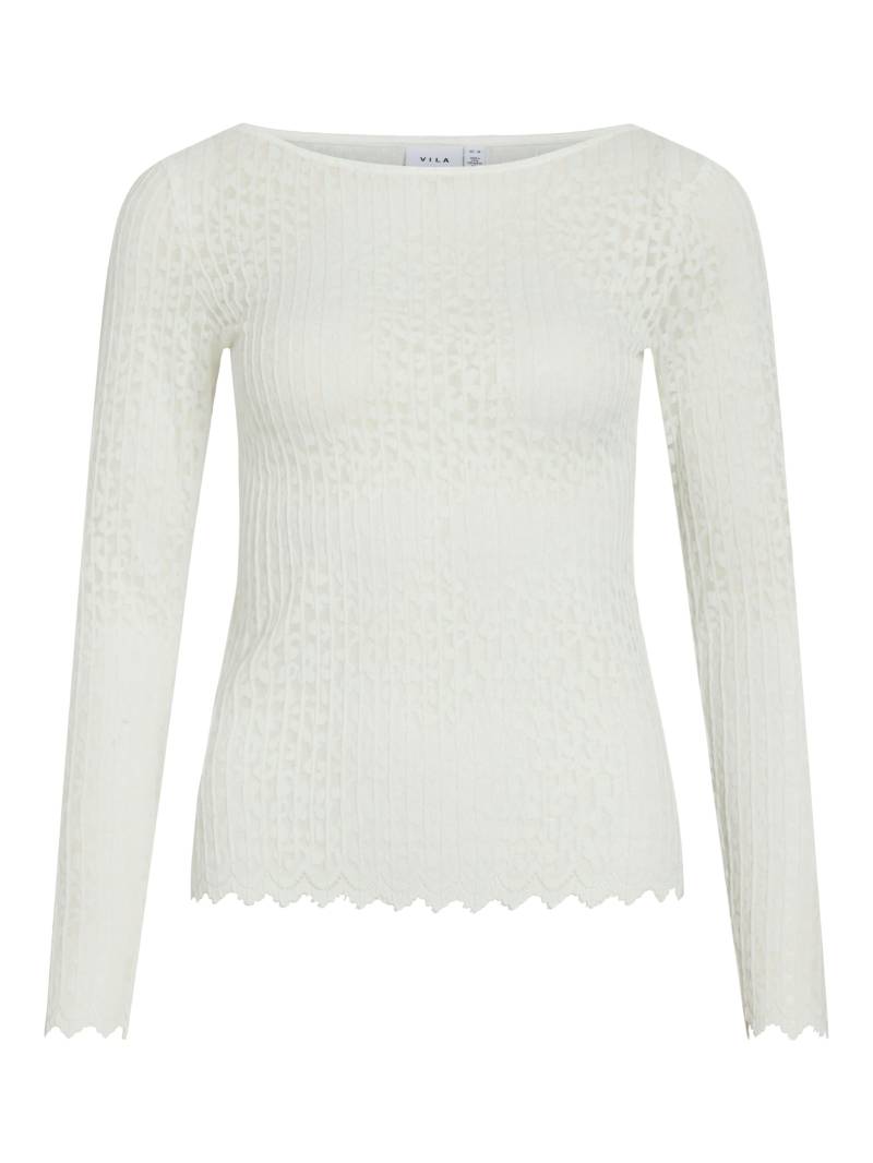 VILA - VIROMINA BOATNECK L/S TOP/TES snow white - Gr. - M von VILA