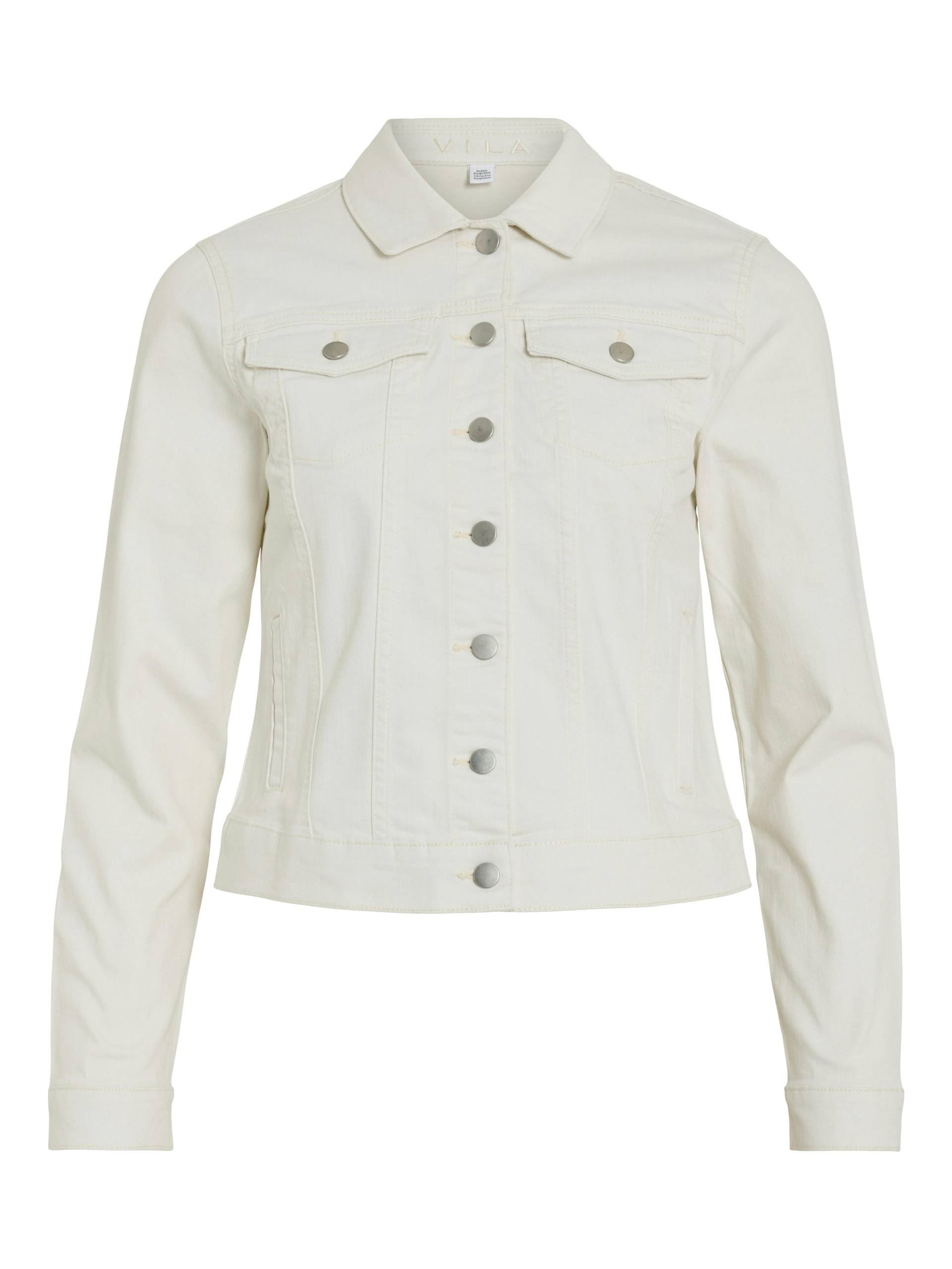 VILA - VISHOW NEW L/S WHITE DENIM JACKET cloud dancer - Gr. - S von VILA