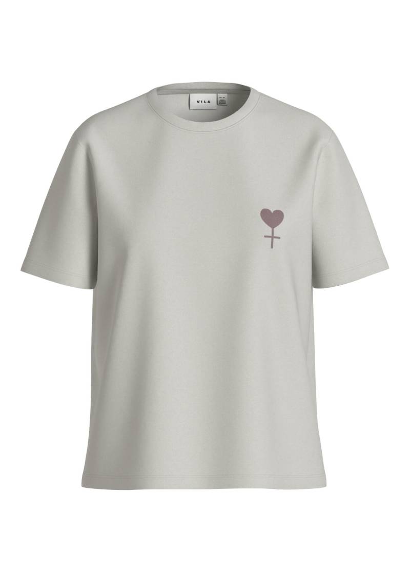 VILA - VISYBIL EMPOWERMENT O-NECK T-SHIRT/LC snow white - Gr. - S von VILA