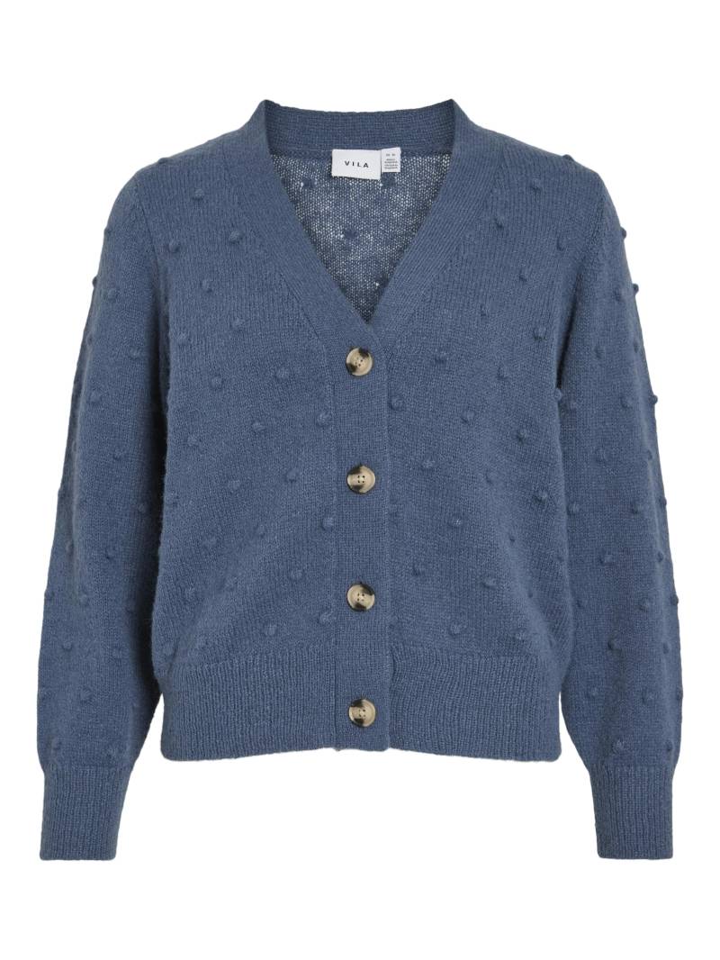VILA - VITULI V-NECK L/S KNIT CARDIGAN/SU/PB/1 vintage indigo - Gr. - M von VILA