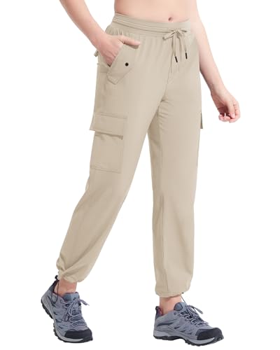 VILIGO Wanderhose Damen Leicht Cargohose Damen High Waist Schnelltrocknen Trekkinghose Damen Wasserbeständig von VILIGO