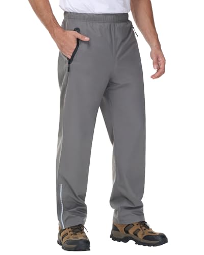 VILIGO wasserdichte Regenhose für Herren Atmungsaktiv Wanderhose Herren Fahrradhose Lang Outdoorhose Leichte Trekkinghose von VILIGO