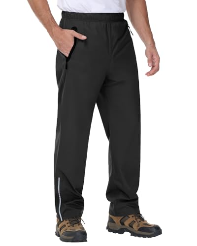 VILIGO wasserdichte Regenhose für Herren Atmungsaktiv Wanderhose Herren Fahrradhose Lang Outdoorhose Leichte Trekkinghose von VILIGO