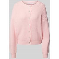 VILLA SOPHIE Oversized Strickjacke mit Knopfleiste Modell 'LENI' in Pink, Größe 1 von VILLA SOPHIE