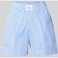 VILLA SOPHIE Shorts mit Label-Patch Modell 'CARLA' in Hellblau, Größe XS/S von VILLA SOPHIE