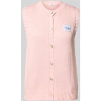 VILLA SOPHIE Strickweste mit Label-Patch in Rosa, Größe M/L von VILLA SOPHIE