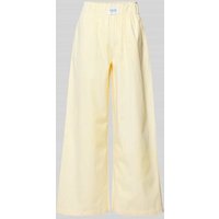 VILLA SOPHIE Wide Leg Stoffhose mit elastischem Bund Modell 'STELLA' in Hellgelb, Größe S/M von VILLA SOPHIE