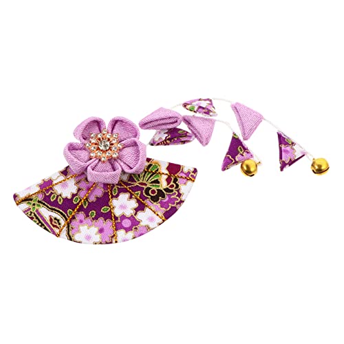 VILLCASE Zubehör 1stk Kopfbedeckung Im Japanischen Stil Kimono Haar Krawatte Japanese Kimono Japanischer Haarclip Kimono-haarspange Fräulein Die Blumen Papier Geschnitten Violett Legierung von VILLCASE