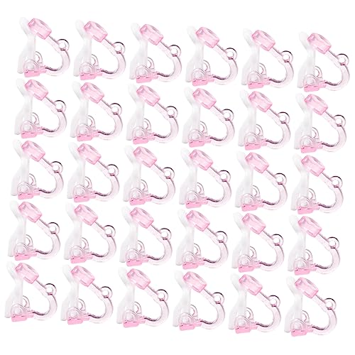 VILLCASE 100stücke Ohrclip-basis Aus Kunststoff Für Diy Ohrringe Ohrring-erkenntnisse Schmuckmaterialien Für Ohr Schmuck Machen Sichere Ohrclips Als Basis Für Ohrringe von VILLCASE