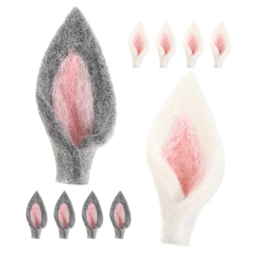 VILLCASE 10stücke Ostertischschmuck Plüschkopfschmuck Hasenohranhänger Aus Filz Filzohr-accessoires Diy-hasenohren Osterpartygeschenke Osterdeko Für Hause Osterbasteln Osterdekorationen von VILLCASE