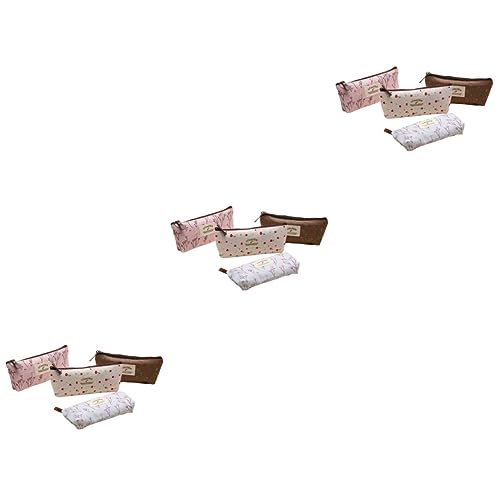 VILLCASE 12 STK Make-up-Taschen Reise-Kosmetiktasche Reise-Make-up-Tasche Schminktaschen Aus Segeltuch Stifttaschen Aus Segeltuch Make-up-Set Für Kinder Rosa Kulturbeutel Federmäppchen von VILLCASE