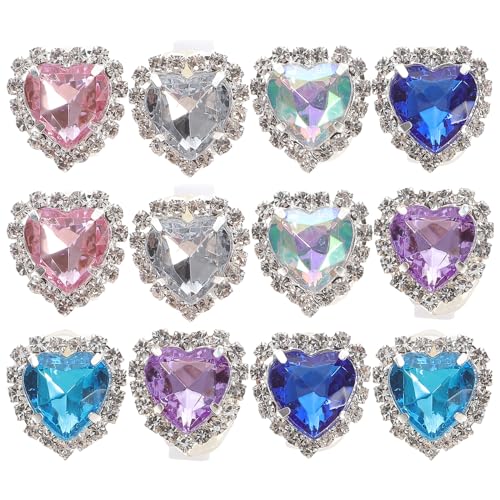 VILLCASE 12 StüCk Strass-SchnüRsenkel Clips, Schnürsenkel Charms FüR DIY Schuh Schmuck – Glitzernde Clips in Silber FüR Damen Und Kinder, Abnehmbare SchnüRsenkel Dekoration von VILLCASE