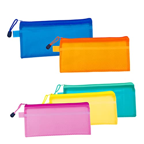 VILLCASE 12stücke PVC Stiftetui Mit Reißverschluss wasserdichte Und Tragbare Dokumententasche Zufälligen Farben Für Büro Und Schulbedarf von VILLCASE