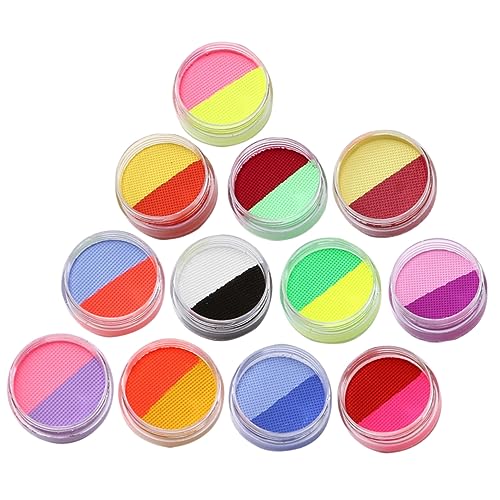 VILLCASE Gesichtsfarbe Körperfarbe Gesichtsschmuckfarbe Festival-make-up-tool Bunte Gesicht Malt Make-up-pinsel Party-gesichtsfarben- Gesicht Farben Festival Malt von VILLCASE
