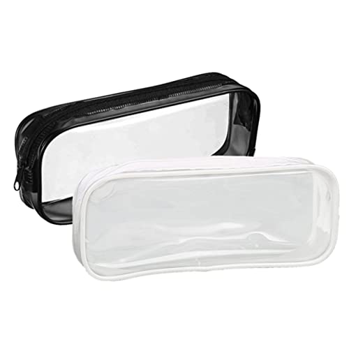 VILLCASE 2 Pcs Tragbare Schreibwaren Bleistift Tasche Zier Beutel Große Kapazität Wiederverwendbare Make-up Taschen Zipper von VILLCASE