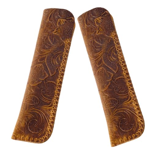 VILLCASE 2stücke Stifteetui Aus Leder Handgefertigt Einzelner Stifthalter Vintage-stifthülle Füllfederhalter-Tasche Leder-stifthülle Kleines Federmäppchen Handgefertigte Stifttasche von VILLCASE