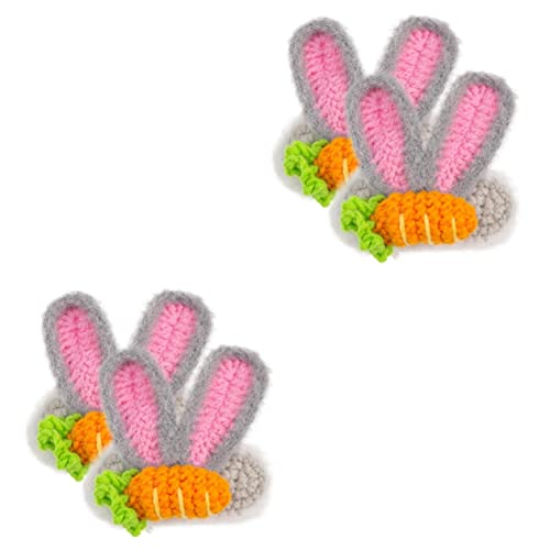 VILLCASE 2 Sätze Häschen Haarnadel Haarnadeln Hasenohr Mädchen Haarspangen Haarstyling-accessoires Haarspangen Selber Machen Haarschmuck Für Mädchen Diy Haare Metall 2 Stück * 2 von VILLCASE