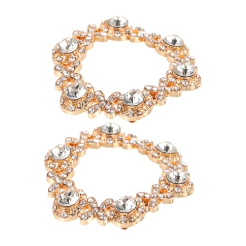 VILLCASE 2 Stück Abnehmbare Schmuckdetails für Hochzeits Abschlussball und Partyschuhe Dekoration mit Runden Schnallen für Damen von VILLCASE