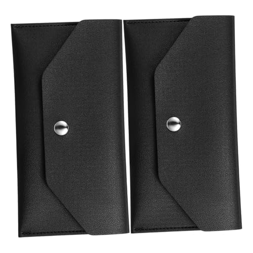 VILLCASE 2 Stück Leder Geldbörse Schmaler Budget Umschlag Sichere Bargeld Aufbewahrungstasche Geldhalter Für Bargeld Geldbörse Für Bargeldtasche Wiederverwendbarer Geldumschlag Geld von VILLCASE