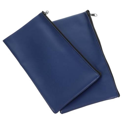 VILLCASE Leder-Geldbeutel Mit Reißverschluss 2 Stück Multifunktionale Geldbeutel Für Quittungen Schecks Und Bargeld von VILLCASE