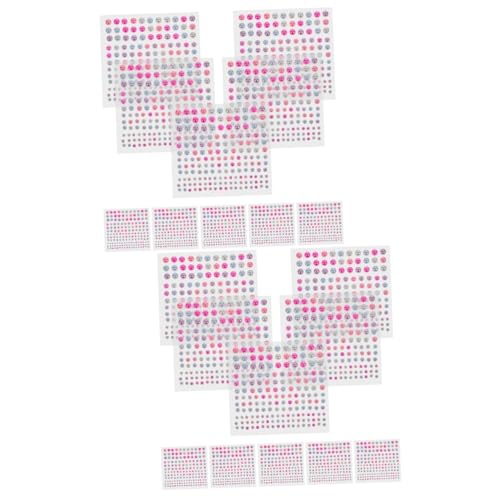 VILLCASE 20blätter Selbstklebende Halb-runde Perlen Aufkleber Für Gesicht Und Körper Dekorative Schönheit Für Make-up Und Festlichkeiten Perlenstickers Für Einzigartige Looks von VILLCASE