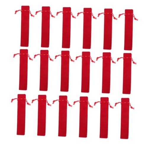 VILLCASE 25 Stück Doppelter Dicker Zugverschluss Stiftetui für Schule Büro und Alltag Praktischer Organizer für Stifte und Marker von VILLCASE