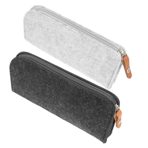 VILLCASE 2St Schreibwarenetui mit Reißverschluss Tasche für Make-up-Pinsel Aufbewahrungsbeutel federmäppchen entzückende Bleistifttasche Schminkkoffer tragbar gefühlt Handtasche Reisen von VILLCASE