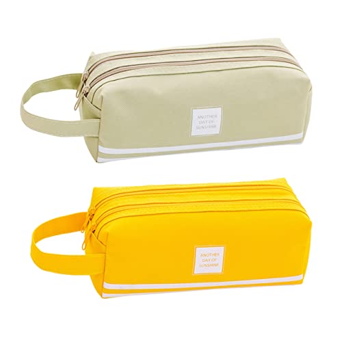 VILLCASE 2stücke Kreative Bleistifttasche Aus Hochwertigem Material Leicht Und Tragbar Multifunktionale Stifttasche Mit Großer Kapazität Für Schreibwaren Digitale Produkte Und von VILLCASE